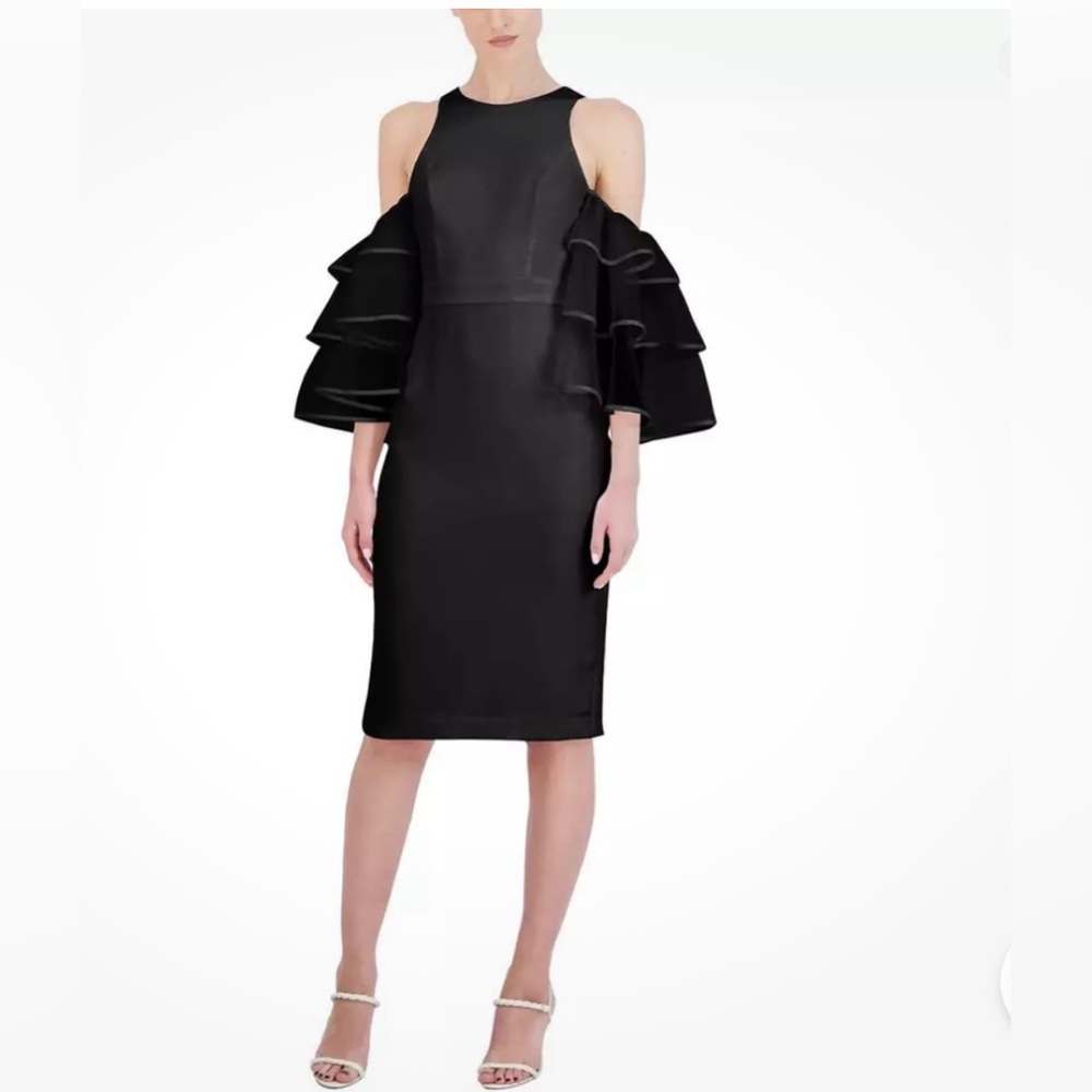 NWT BCBGMaxazria dress size 0 Stunning Black off shoulder cocktail dress 🖤🖤